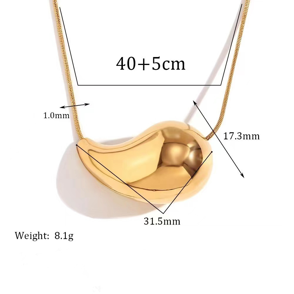 13g Weight Zircon Inlay Material Earrings, Necklace Classification 1 Pair Quantity Daily Occasion Stainless Steel Material Water Droplets Pattern Women's Gender Plating, Inlay Design Simple Style Style Simple Style Water Droplets Stainless Steel Plating Inlay Zircon Earrings Necklace 1