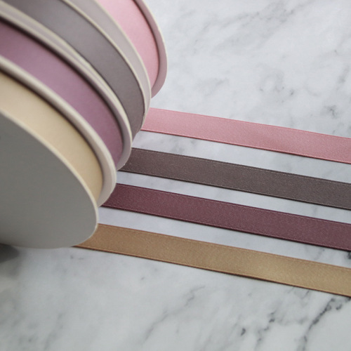 Meimuer Korean double-sided matte cotton silk ribbon solid color texture floating flower packaging candle gift box decoration