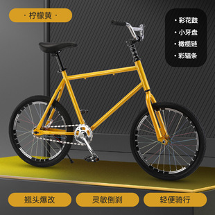 Dead Fly Mountain Bike Men's and Women's Style Adult Reverse Brake 20-Inch Road Racing Student Lightweight Retro Bicycle Z