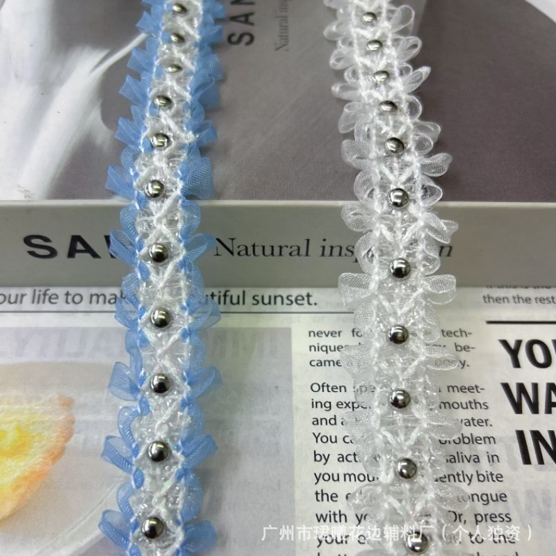 厂家直销2.5cm蝴蝶边 花边适配女装服饰配饰DIY等