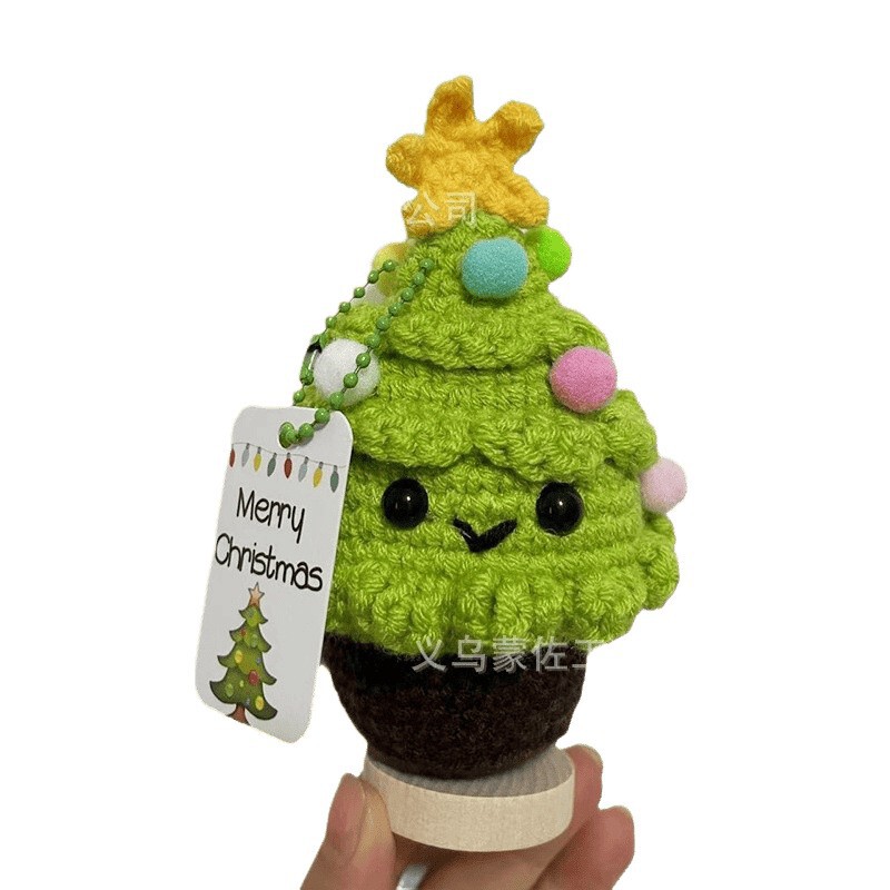 Amazonの新しいウールかぎ針編みのサンタクロース人形手編みクリスマスツリークリスマス雪だるまホリデーオーナメント|undefined