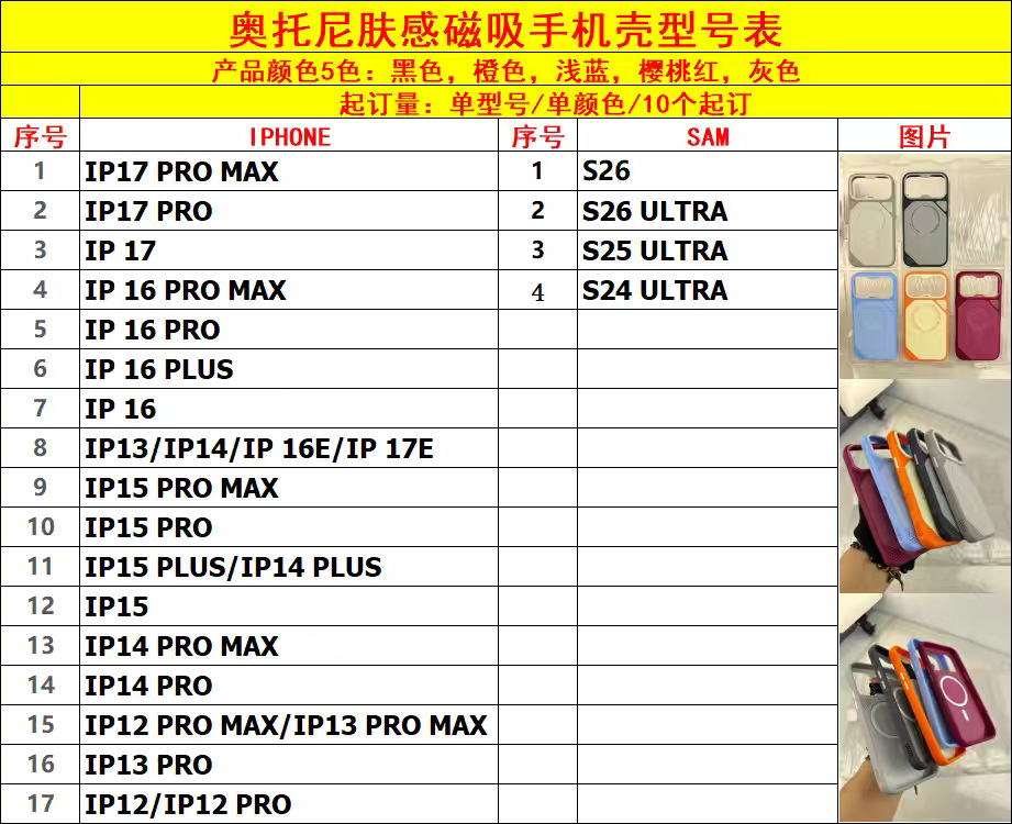 NEW新款肤感磁吸S7   IP12/IP12PRO IP17Promax/IP18PROMAX保护套