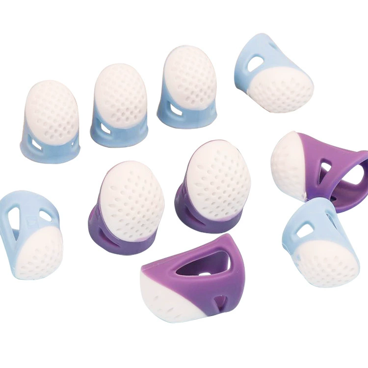 Верхнее кольцо наперстка Защита от уколов Крышка для пальца Игла ручной работы Износостойкий наперсток Нескользящий силиконовый защитный чехол для домашнего пальца с защитой от ожогов