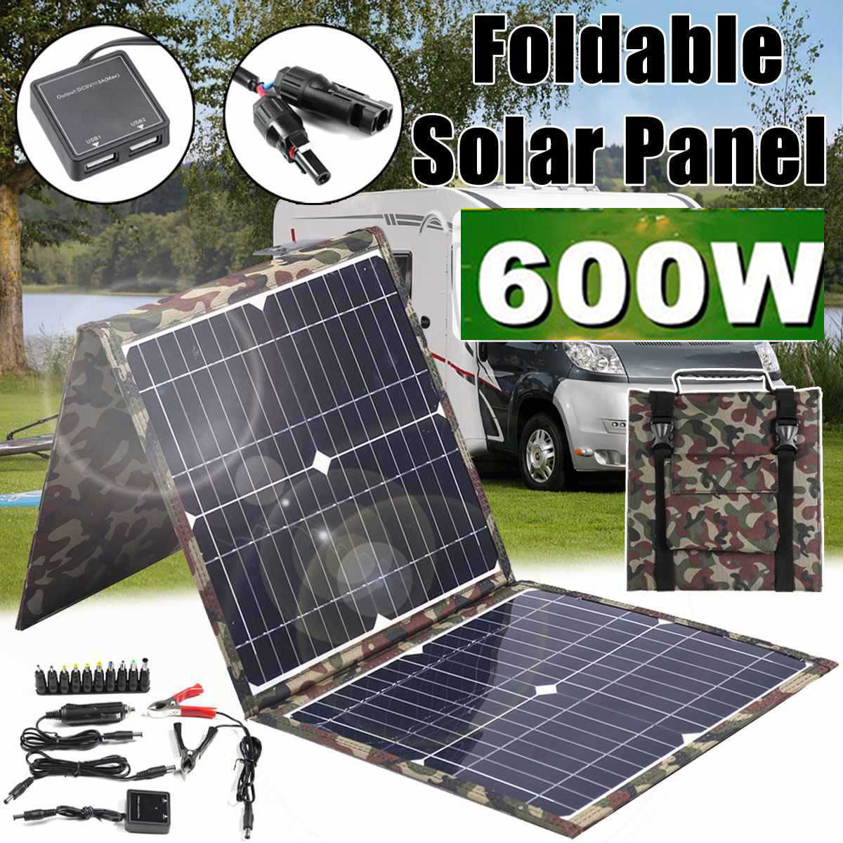 18V36W可折叠太阳能电池板便携式户外折叠包Foldable Solar Panel