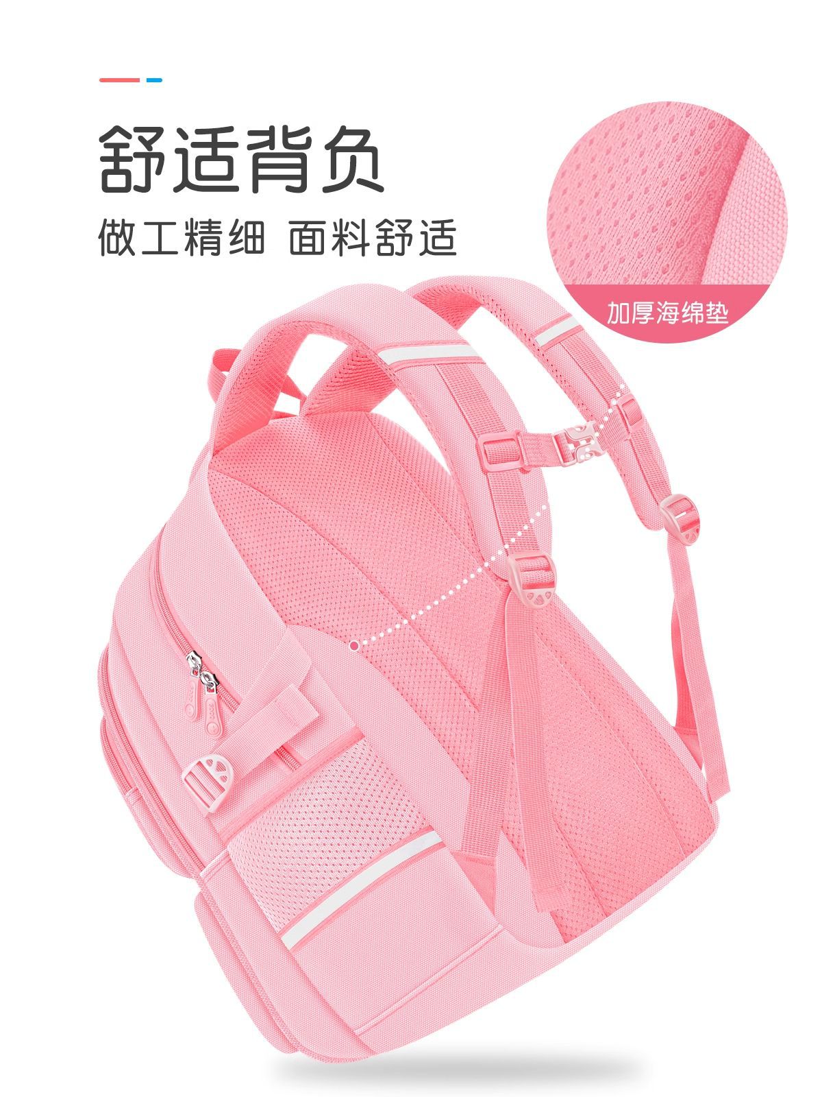 Mochila escolar de primer grado de gran capacidad para niños ligeros para estudiantes de primaria, protección de la columna, niña, niño, seis nuevas niñas de tres a 2024