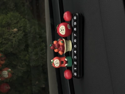 Nömrəli dayanma kartı | for Moving Car, High-End Car - apple-cat-5-black-large-number-license-plate-free-traceless-glue