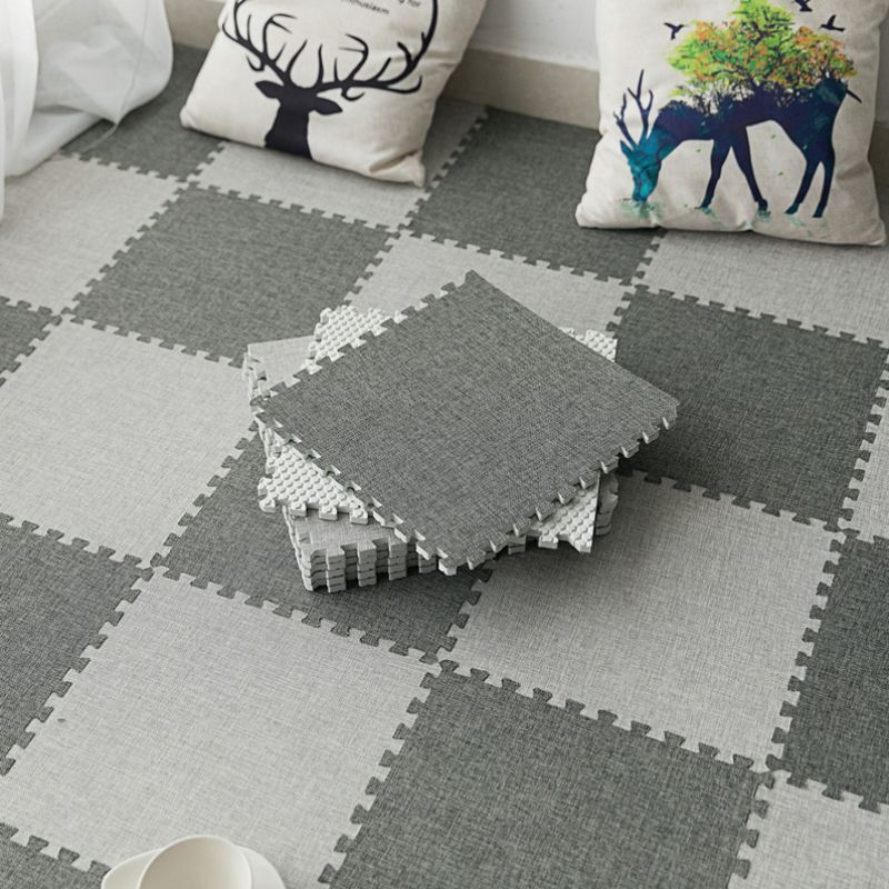 Linen Floor Mats, Interlocking Floor Mats, Bedroom Carpets, Interlocking Squares, Full Coverage for Living Room, Soundproof Assembly