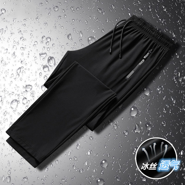 Silk summer sports quick dry thin trousers for leisure