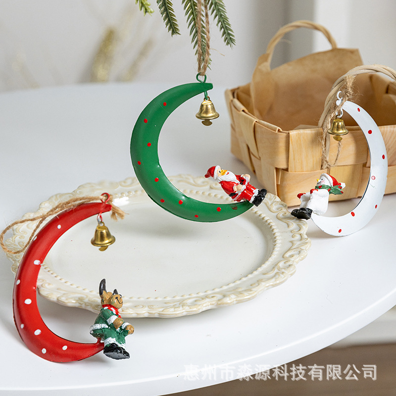 クリスマスメタルペンダントクロスボーダー特別雪だるま老人ヘラジカペンダントセットクリスマスツリー家の装飾小さなギフト|undefined