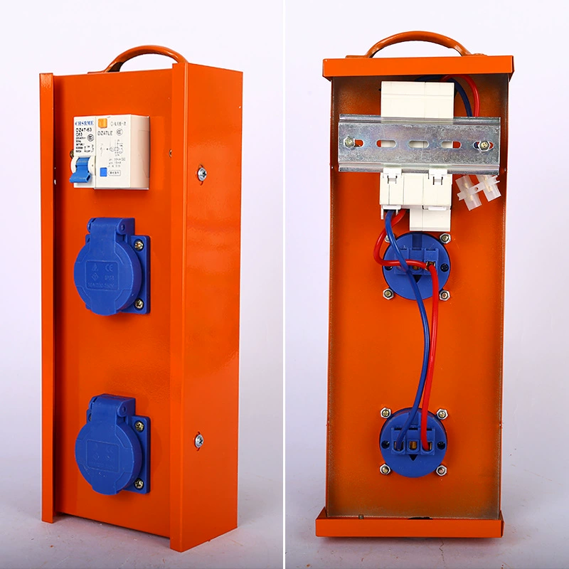 Portable DZ47 Iron Nylon Waterproof 10-hole Industrial Socket Temporary Distribution Box for Construction Site