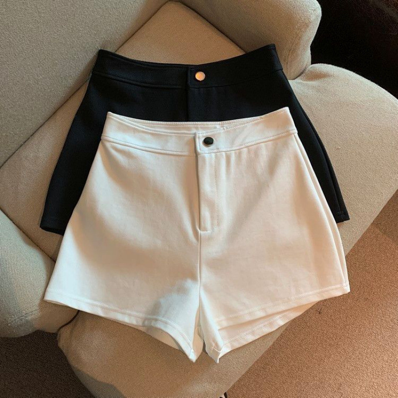Black Plus Size Suit Shorts for Women Summer White Thin High Waist Slimming Look A-Line Tight Elastic Sexy Hot Pants Black Plus Size Suit Shorts for Women Summer White Thin High Waist Slimming Look A-Line Tight Elastic Sexy Hot Pants