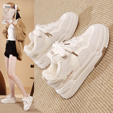 2025新款冬季女鞋百搭休闲运动棉鞋潮加绒保暖小白鞋女ZY1620-1