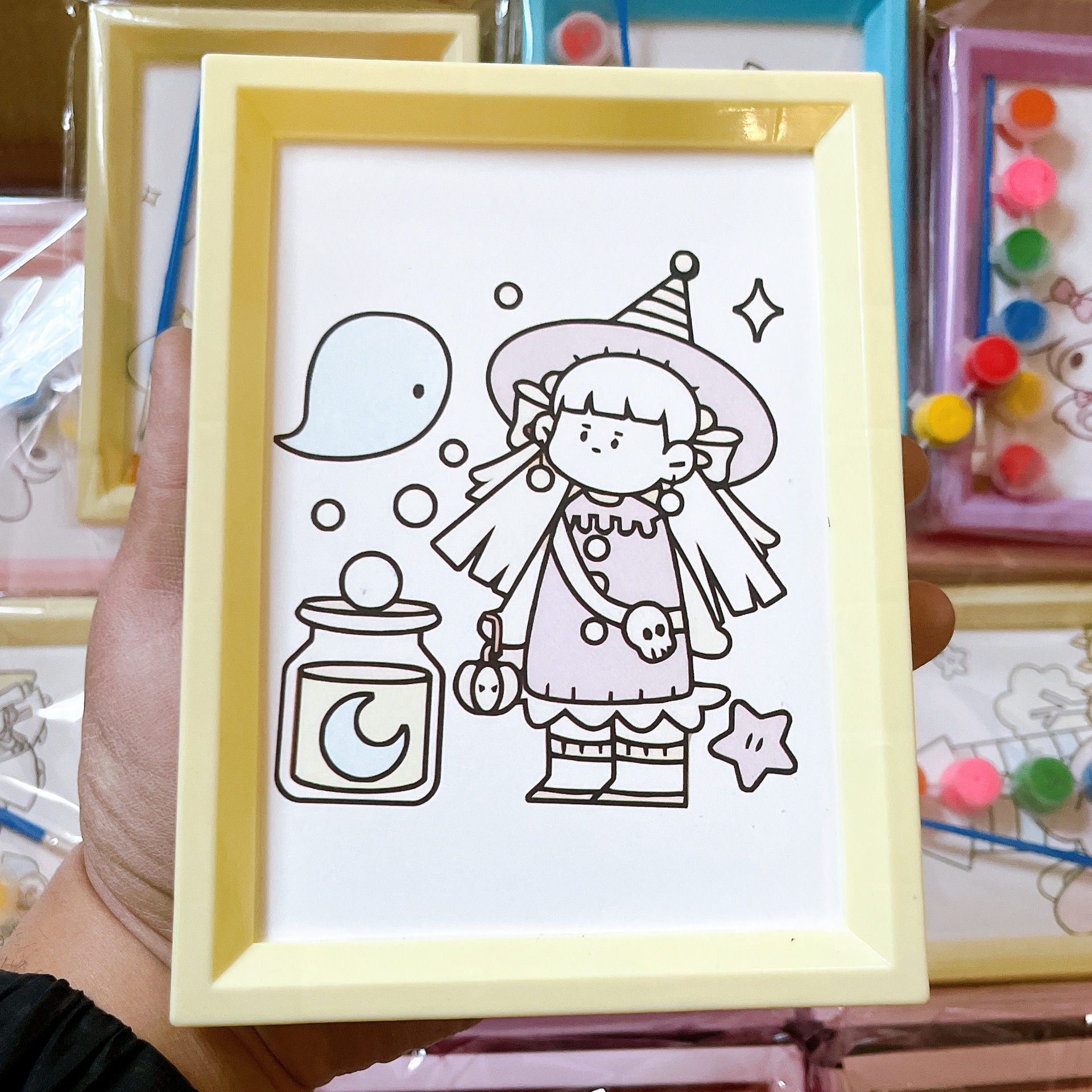 Niños acuarela pintada marco pintado graffiti pintado relleno pintado jardín de infantes estudiantes de pintura con su propio libro de pintura al polvo