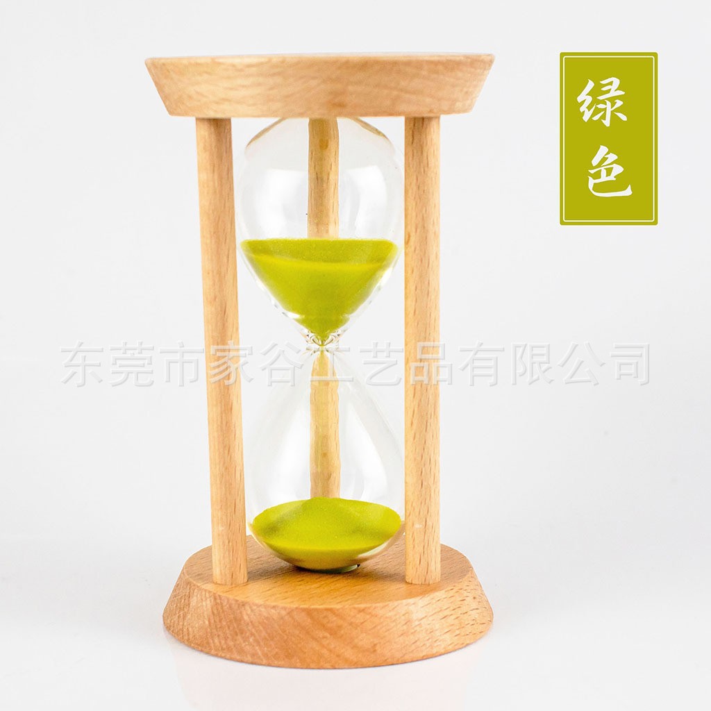 メーカー直売卸売り原木三柱円形タイマー砂時計創意置物木質時間砂時計タイマー