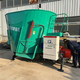 草料青储制备机图片50立方四立轴TMR搅拌机配置称重式牧草混合机