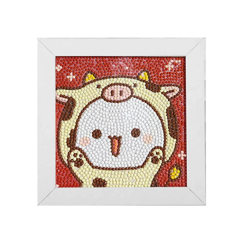 5D алмазная мозаика Cinnamoroll, в рамке 15×15 см для детей, набор DIY, в OPP-пакете