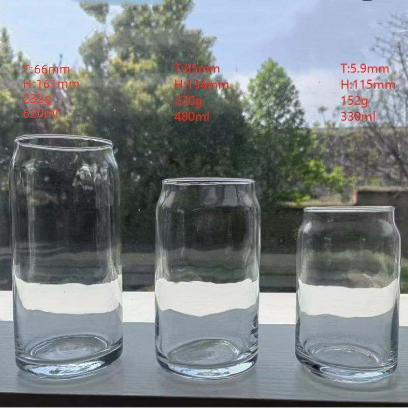 Internet Celebrity Glass Coke Can Cold Drink Cup Cans Creative Drink Cup Juice Cup Glass Coke Cup