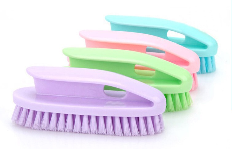 A1549 household manual color plastic curved handshake strong decontamination hard brush clothes and shoes cleaning brush