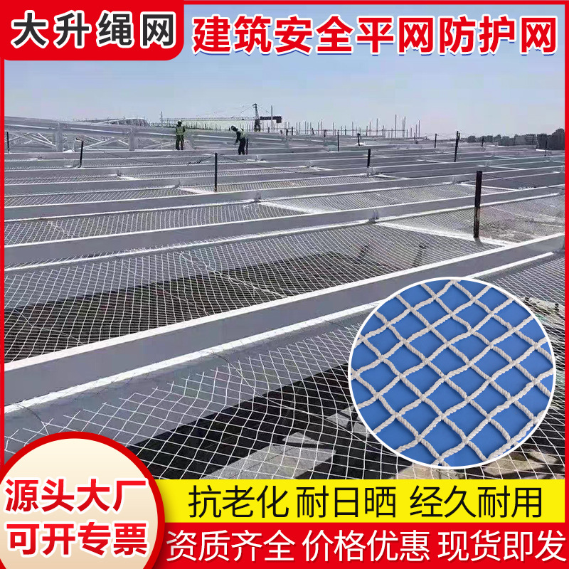 安全平网建筑工地安全防坠网绿高空防坠兜网安全白网阻燃安全网片