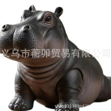 跨境新品Yoga Hippopotamus Statue 瑜伽河马雕像家居装饰摆件|undefined