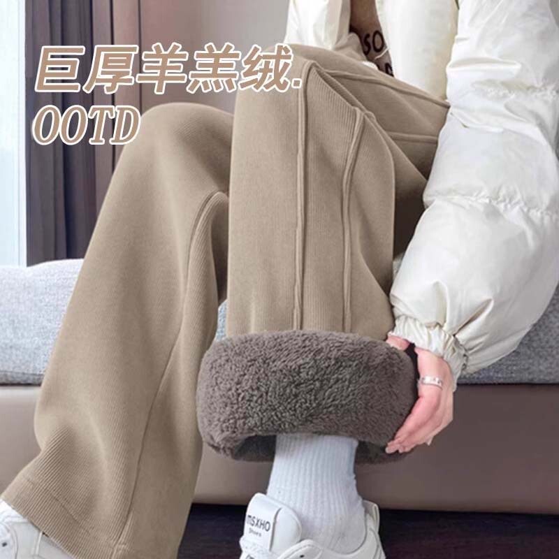 Tmall quality ~ in stock pregnant women belly pants autumn and winter lamb velvet warm pants fleece-lined thickened [1 generation]]