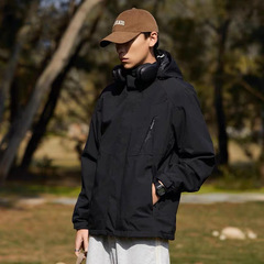 戶外衝鋒衣男2023新款三合一銀狐絨防風防水外套男秋冬登山服定製