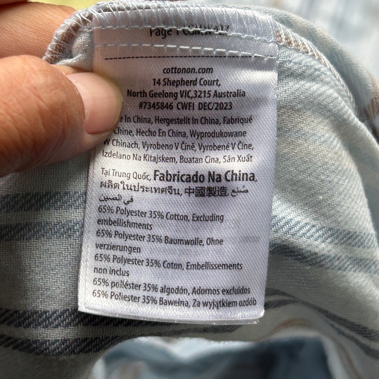 C * cottonon niños pequeños y medianos ropa doméstica primavera, otoño, invierno 2 piezas set de pantalones de manga larga Australia