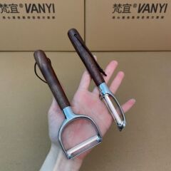 フルーツピーリングナイフ、キッチン専用ツーインワンピーリングナイフ、リンゴの皮むきツール、メロンピーリングナイフ、ジャガイモの皮むきナイフ