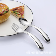 赤ちゃんの赤ちゃんが食事を学ぶフォークスプーン304ステンレススープスプーン訓練スプーン1歳のサプリメントのアイデアがかわいい