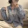 韩国宽松长袖秋冬毛衣
