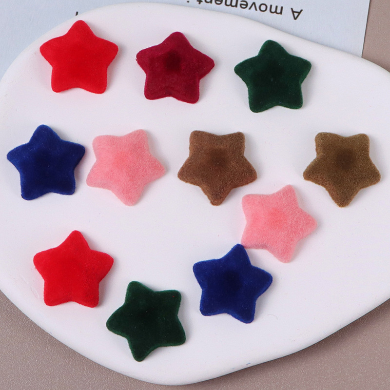 シンプルで多用途の豪華なカラフルな五芒星パッチアクセサリー diy ジュエリー帽子ヘアピンヘアアクセサリー材料卸売|undefined