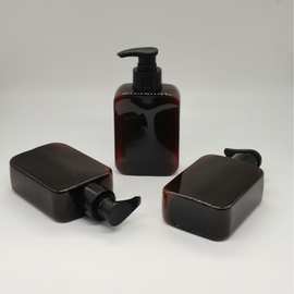 200ML250ML300ML400ML茶色洗发水空瓶 沐浴露按压瓶 PET洁面乳瓶