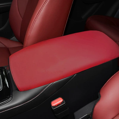 armrest cover renovation, Armrest box - red-and-black