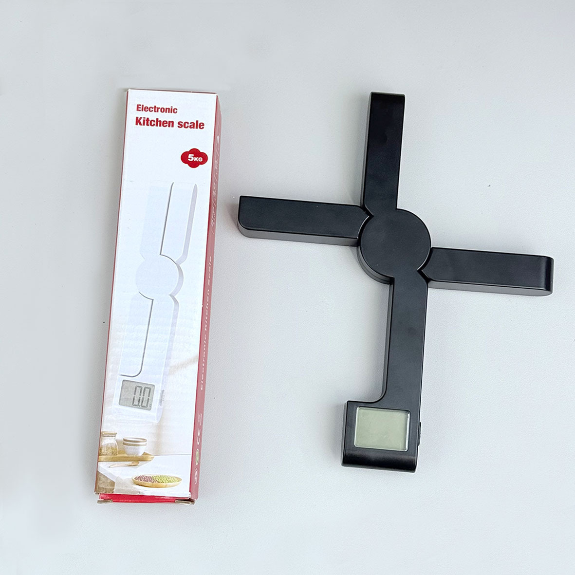 便携折叠称X型厨房秤5kg家用小克数称重食物礼品称外贸烘焙电子称