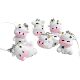 New Cartoon Cute White Cow Micro Landscape Desktop Potted Small Ornaments Naughty Cow Resin Crafts