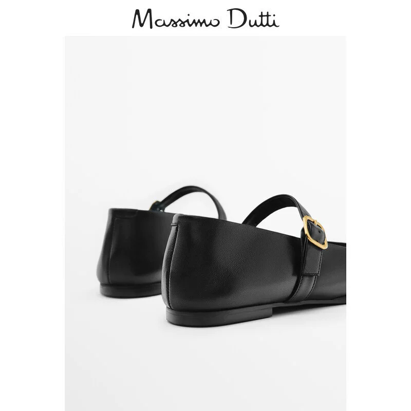 Massimo Dutti, женская обувь на плоской подошве, низкий вырез, тренд сезона, натуральная кожа