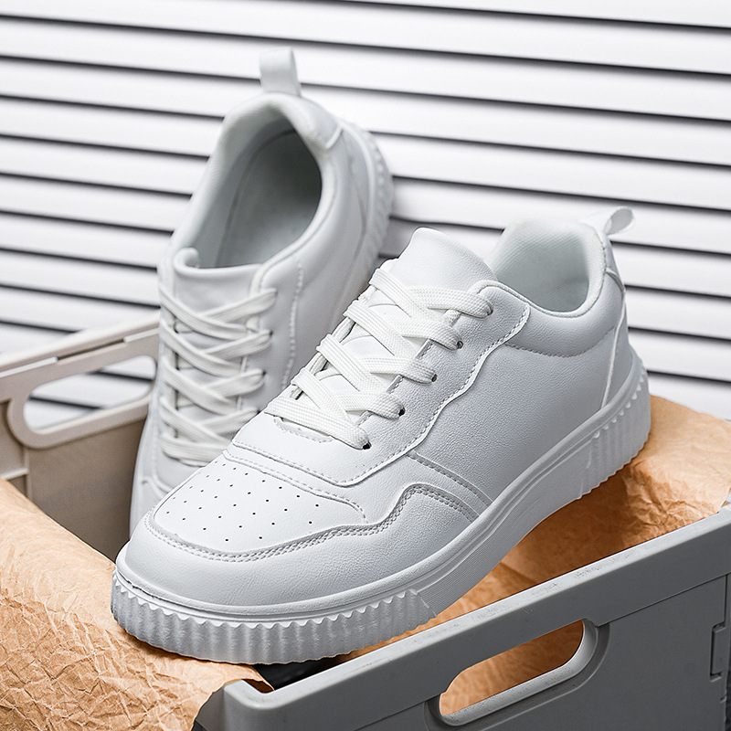 Cross-border 50 nuevo estilo transpirable ligero ocio versátil estilo deportivo campus para hombres y mujeres muestran los pies pequeños zapatos blancos de moda