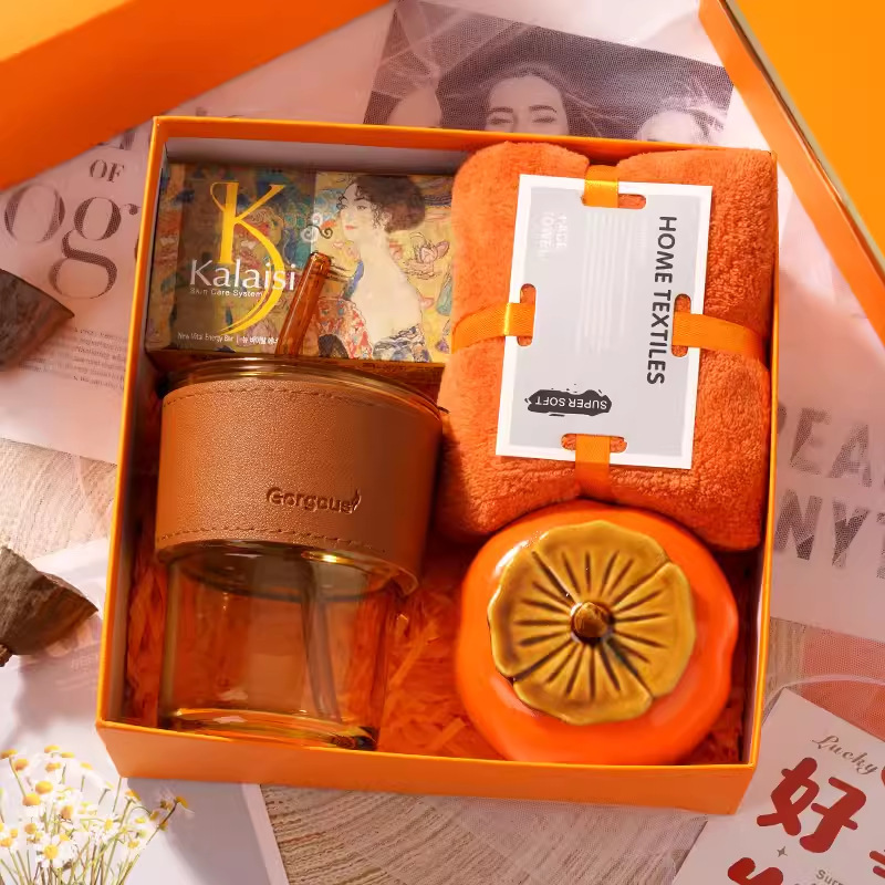 Conjunto de souvenirs de negocios Regalo de año nuevo Regalo de apertura para empleados Cumpleaños del cliente Caja de tazas de aislamiento práctico de negocios