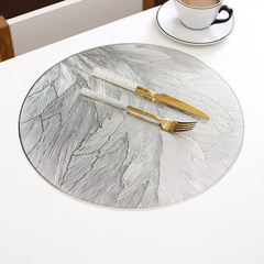 Feather sample room tableware modern minimalist round heat insulating mat household decorative mat luxury cup mat high-end