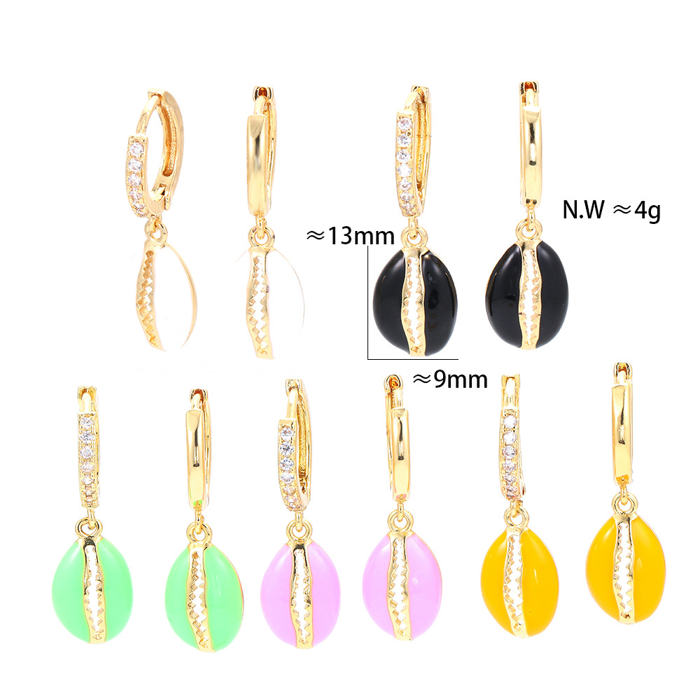 Wholesale Fashion Dripping Color Earrings display picture 4