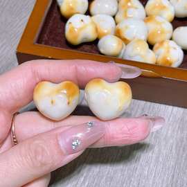 象牙果炭烤蜜汁爱心配件手工DIY文玩手链项链隔珠挂件饰品配饰