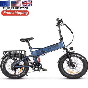 20-inch folding electric bicycle with 20×4.0 fat tires, in stock at overseas warehouse, available for one-piece drop shipping and cross-border supply