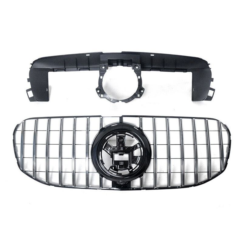 Mercedes-Benz Vertical Bar GT Grille for Mercedes-Benz GLS X167 X166 Upgrade (Zhongwang) - 2020-x167-vertical-bar-gt-silver