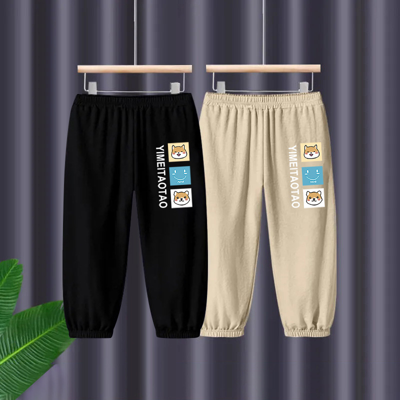 Light and thin summer cotton children's casual trousers for boys