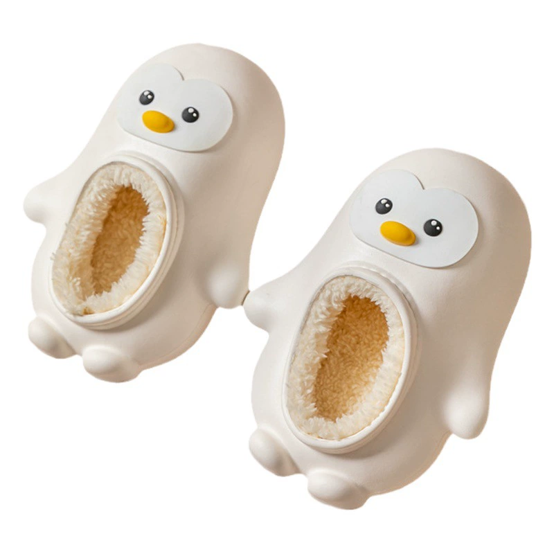 Детская хлопковая обувь, зимняя домашняя обувь с нескользящей мягкой подошвой и мультяшным рисунком для мальчиков и девочек