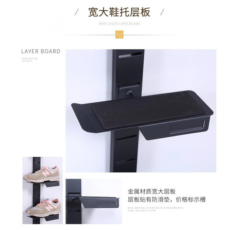 鞋店鞋架铁艺商用商场鞋店店铺十层上墙鞋架鞋子展示托运动鞋架摆