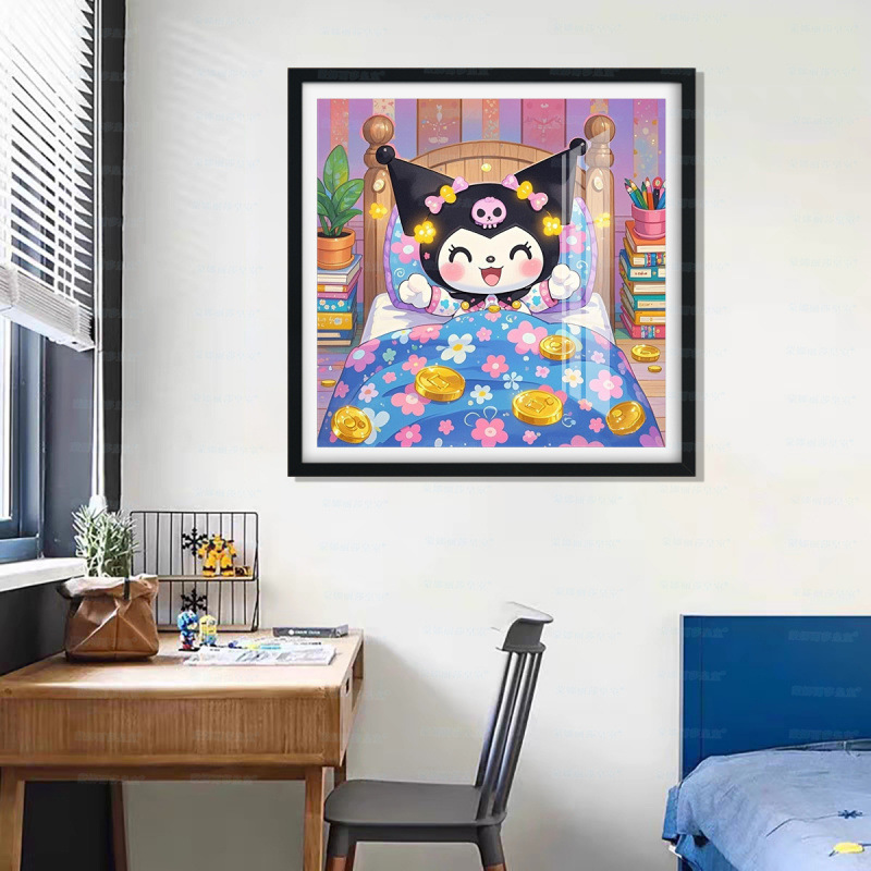 [Algodón importado] Mona Lisa real bordado de cruz para atraer la fortuna Kulomi lindo bendición de bordado de hilo decorado image 3