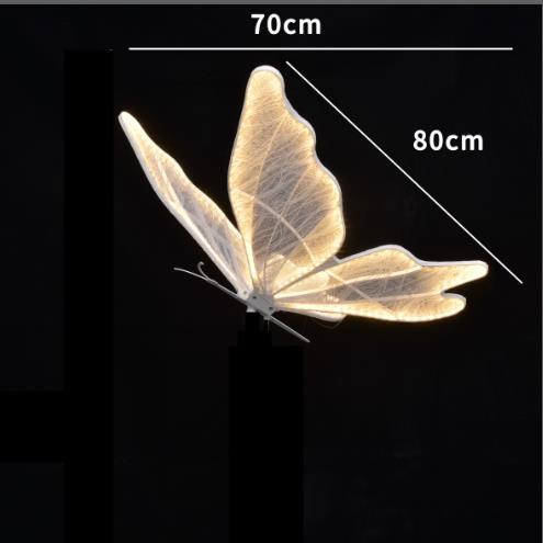 Flores hechas a mano alas de mariposa lámpara decorativa de bricolaje diseño de atmósfera colgante techo de pared colgante soporte de hierro forjado accesorios de decoración