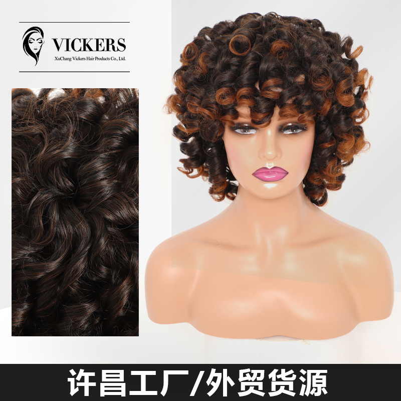 Wig factory head cover female European a...