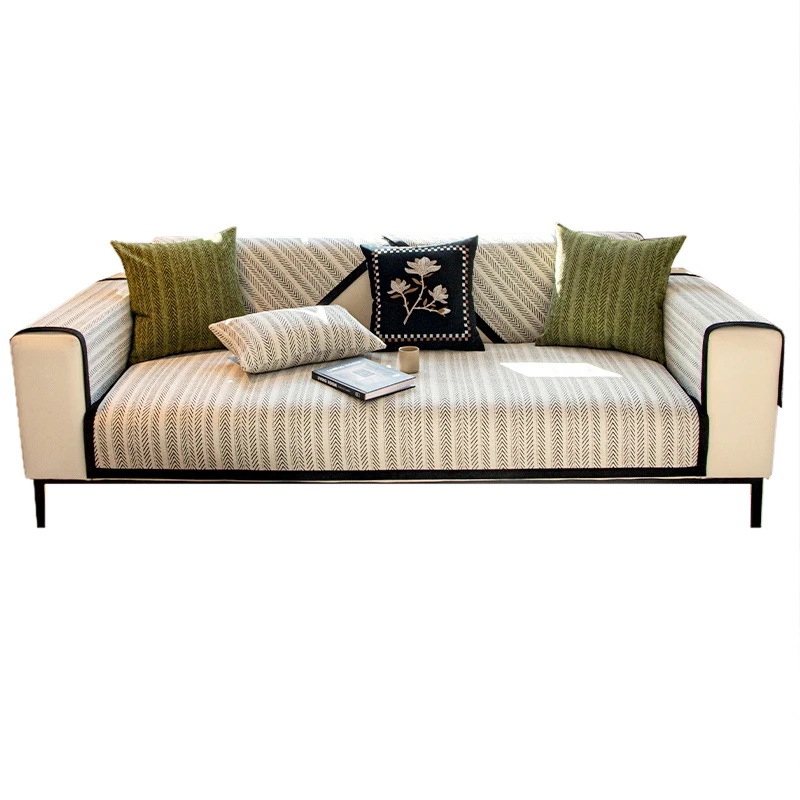 Alfombra de sofá de estilo medieval cuatro estaciones general lujo ligero de alta sensación de sofá cubierta 2024 nuevo sofá toalla antideslizante